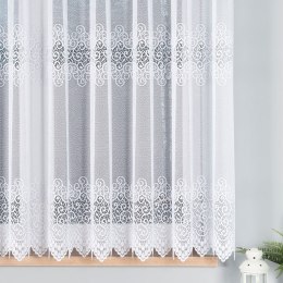 Firanka biała żakardowa pasowa wys.160cm 001539