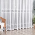 Firanka biała żakardowa pasowa wys.250cm 001539