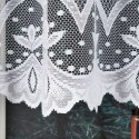 Firanka biała żakardowa z samym dołem wys.130cm 004421