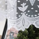 Firanka biała żakardowa z samym dołem wys.130cm 004421