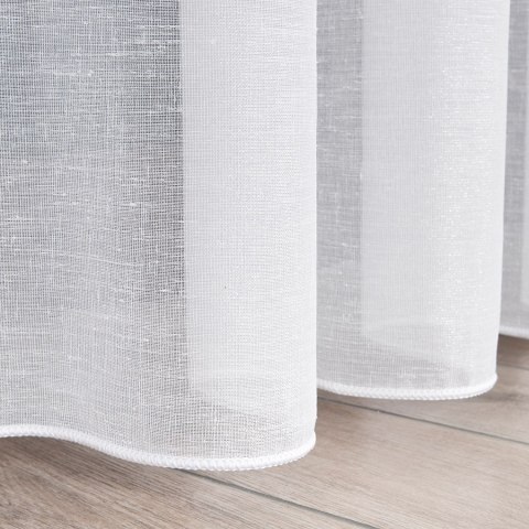 Firanka biała fantazyjna z ołowianką z błyskiem wys.300cm 016963 Firanka biała fantazyjna z ołowianką z błyskiem wys.300cm 016963