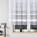 FILOMENA Firanka biała żakardowa pasowa wys. 130cm 018669