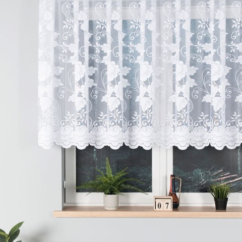 Firanka biała żakardowa po całości wys.120cm 023006 Firanka biała żakardowa po całości wys.120cm 023006