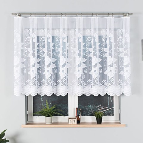 Firanka biała żakardowa po całości wys.120cm 023006 Firanka biała żakardowa po całości wys.120cm 023006