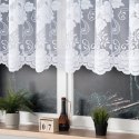 Firanka biała żakardowa po całości wys.120cm 023006