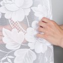 Firanka biała żakardowa po całości wys.120cm 023006