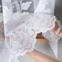 Firanka biała żakardowa po całości wys.120cm 023006