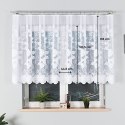 Firanka biała żakardowa po całości wys.120cm 023006