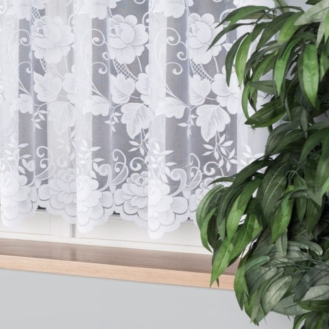 Firanka biała żakardowa po całości, wys. 150cm 023006 Firanka biała żakardowa po całości, wys. 150cm 023006