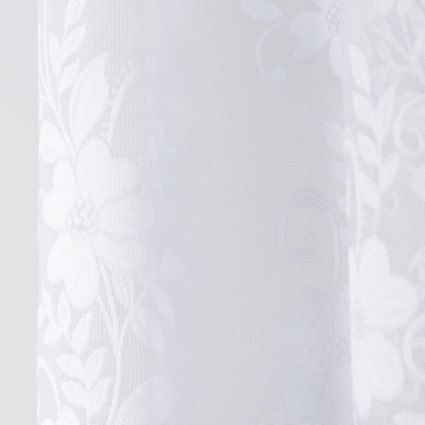 LUDWIKA Firanka biała żakardowa po całości, wys.130cm 023092 LUDWIKA Firanka biała żakardowa po całości, wys.130cm 023092