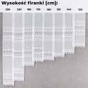Firanka biała żakardowa pasowa wys.250cm 004465