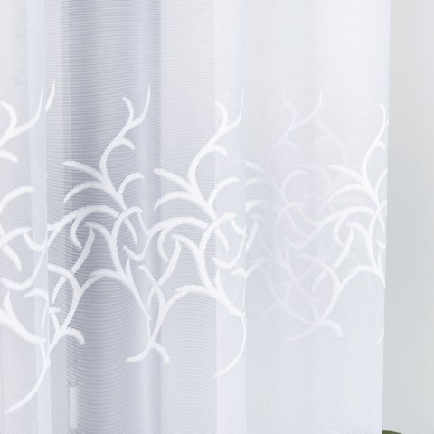 Firanka biała żakardowa pasowa wys.160cm 023297