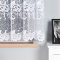 Firanka biała żakardowa pasowa, wys.160cm 049312
