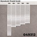 Firanka biała żakardowa pasowa, wys. 250cm 049312