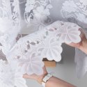 LUDWIKA Firanka biała żakardowa po całości, wys. 150cm 023092