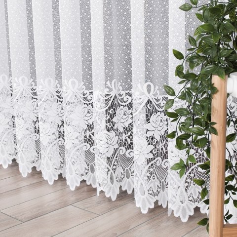 DEMETRIA Firanka biała żakardowa pasowa wys.200cm 017480 DEMETRIA Firanka biała żakardowa pasowa wys.200cm 017480