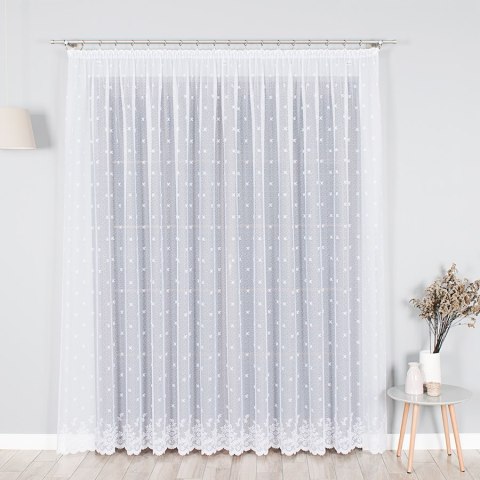 KAROLINA Firanka biała żakardowa po całości, wys.250cm 054160