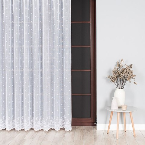 KAROLINA Firanka biała żakardowa po całości, wys.250cm 054160