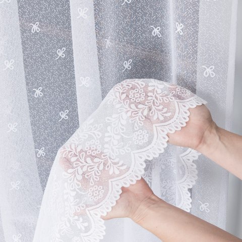 KAROLINA Firanka biała żakardowa po całości, wys.250cm 054160