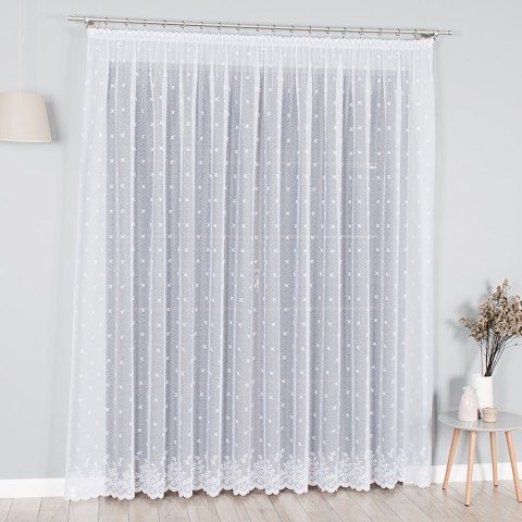 KAROLINA Firanka biała żakardowa po całości, wys.250cm 054160