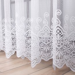Firanka biała żakardowa pasowa wys. 250cm 018495