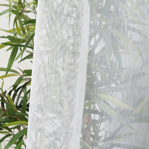 Firanka fantazyjna kolor biały z ołowianką wys.300cm 017464 Firanka fantazyjna kolor biały z ołowianką wys.300cm 017464