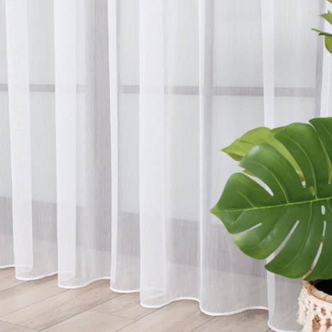 Firanka fantazyjna kolor biały z ołowianką wys.300cm 017464 Firanka fantazyjna kolor biały z ołowianką wys.300cm 017464