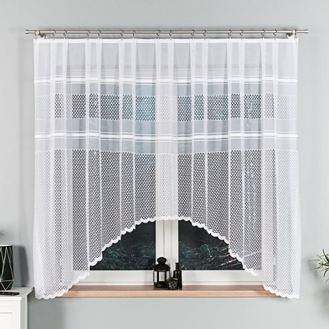KORINO Firanka gotowa, 160x310cm, kolor biały 018601 KORINO Firanka gotowa, 160x310cm, kolor biały 018601