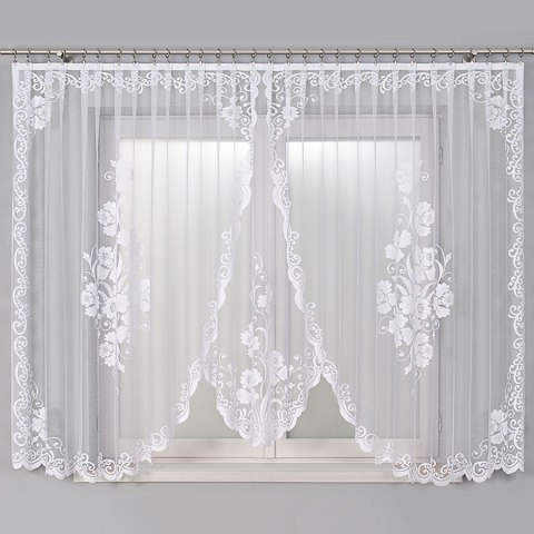 FUKSJA Firanka gotowa, 160x400cm, kolor biały 007735 FUKSJA Firanka gotowa, 160x400cm, kolor biały 007735