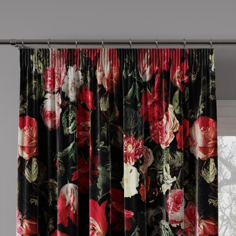 TULIPA Tkanina na zasłony VELVET, 150cm, kwiatowy D00016 TULIPA Tkanina na zasłony VELVET, 150cm, kwiatowy D00016