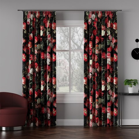 TULIPA Tkanina na zasłony VELVET, 150cm, kwiatowy D00016 TULIPA Tkanina na zasłony VELVET, 150cm, kwiatowy D00016
