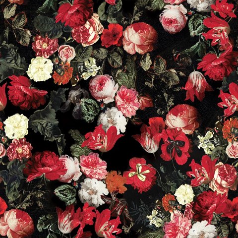 TULIPA Tkanina na zasłony VELVET, 150cm, kwiatowy D00016 TULIPA Tkanina na zasłony VELVET, 150cm, kwiatowy D00016