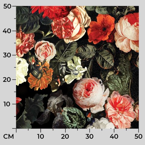 TULIPA Tkanina na zasłony VELVET, 150cm, kwiatowy D00016 TULIPA Tkanina na zasłony VELVET, 150cm, kwiatowy D00016