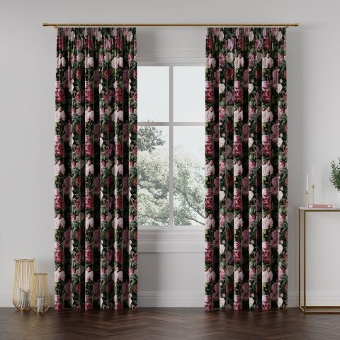 MORENA Tkanina na zasłony VELVET, 150cm, kolor biały czarny D00022 MORENA Tkanina na zasłony VELVET, 150cm, kolor biały czarny D00022
