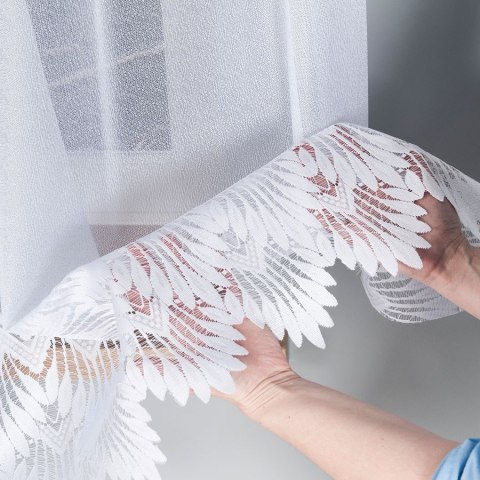 FELICJA Firanka żakardowa z samym dołem gotowa na prosto, 160x400 cm, kolor biały 018989 FELICJA Firanka żakardowa z samym dołem gotowa na prosto, 160x400 cm, kolor biały 018989