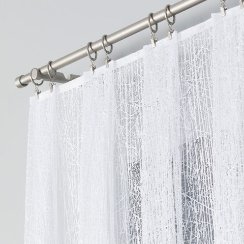 WIKTORIA Firanka biała żakardowa gotowa na prosto, 160x410cm, kolor biały 018352 WIKTORIA Firanka biała żakardowa gotowa na prosto, 160x410cm, kolor biały 018352