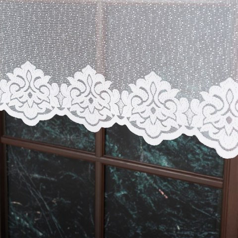 Firanka żakardowa z samym dołem, wys. 100cm, kolor biały, 023405 Firanka żakardowa z samym dołem, wys. 100cm, kolor biały, 023405