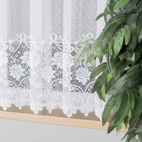 DEMETRIA Firanka żakardowa gotowa na prosto, 160x300 cm, kolor biały DEMETRIA Firanka żakardowa gotowa na prosto, 160x300 cm, kolor biały
