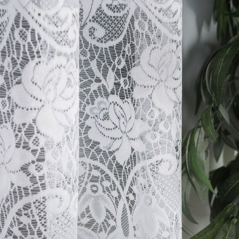 DEMETRIA Firanka żakardowa gotowa na prosto, 160x300 cm, kolor biały DEMETRIA Firanka żakardowa gotowa na prosto, 160x300 cm, kolor biały