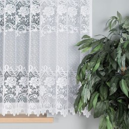 DEMETRIA Firanka żakardowa gotowa na prosto, 160x400 cm, kolor biały