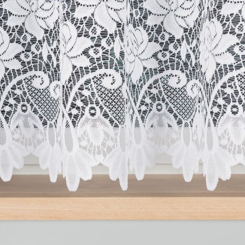 DEMETRIA Firanka żakardowa gotowa na prosto, 160x400 cm, kolor biały DEMETRIA Firanka żakardowa gotowa na prosto, 160x400 cm, kolor biały