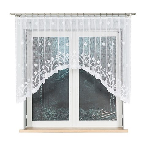 FLORENTYNA Firanka gotowa, 120x330cm, kolor biały 004421 FLORENTYNA Firanka gotowa, 120x330cm, kolor biały 004421