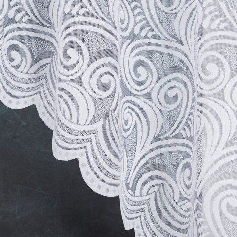 KINGA Firanka żakardowa gotowa, 140x300cm, kolor biały, 023391 KINGA Firanka żakardowa gotowa, 140x300cm, kolor biały, 023391