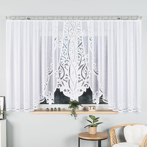 POLA Firanka żakardowa gotowa, 160x500cm, kolor biały, 019368/000/001/160500/1 POLA Firanka żakardowa gotowa, 160x500cm, kolor biały, 019368/000/001/160500/1