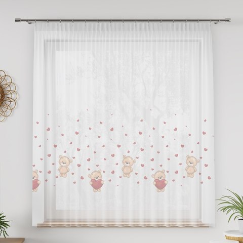MISIAKI Firanka z ołowianką WOAL PREMIUM, wys.160cm, kolor biały/brązowy D00068 MISIAKI Firanka z ołowianką WOAL PREMIUM, wys.160cm, kolor biały/brązowy D00068