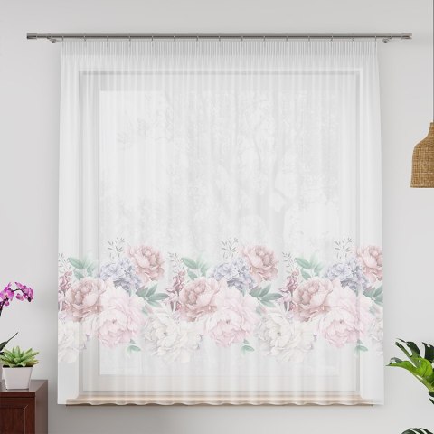 PEONI Firanka z ołowianką WOAL PREMIUM, 160cm, kolor biały D00070 PEONI Firanka z ołowianką WOAL PREMIUM, 160cm, kolor biały D00070