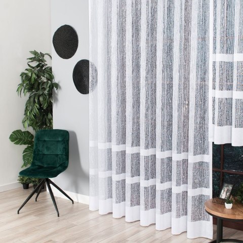WIKTORIA Firanka żakardowa gotowa na prosto 250x300cm, kolor biały 018352 WIKTORIA Firanka żakardowa gotowa na prosto 250x300cm, kolor biały 018352