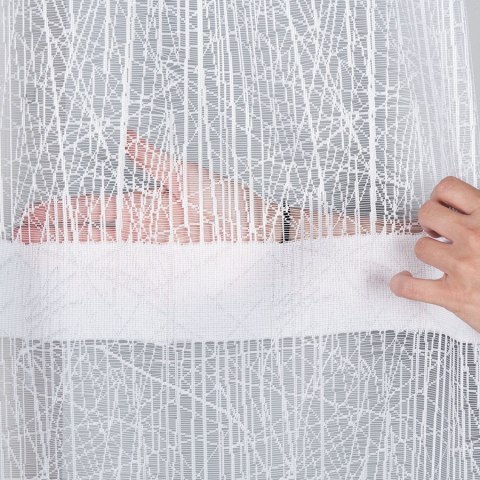 WIKTORIA Firanka żakardowa gotowa na prosto 250x300cm, kolor biały 018352 WIKTORIA Firanka żakardowa gotowa na prosto 250x300cm, kolor biały 018352
