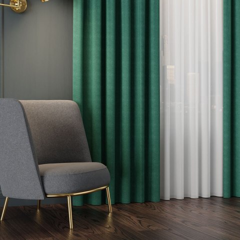IBIZA Tkanina na zasłony, wys.300cm, kolor szmaragdowy 027823 IBIZA Tkanina na zasłony, wys.300cm, kolor szmaragdowy 027823