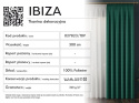 IBIZA Tkanina na zasłony, wys.300cm, kolor szmaragdowy 027823